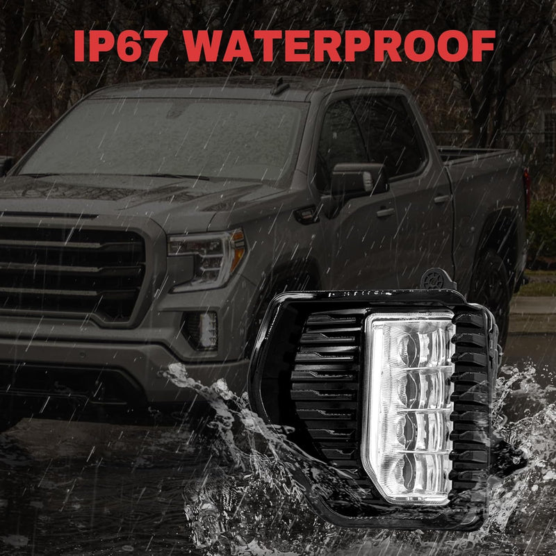 DOT Approved LED Fog Lights for 2019-2022 GMC Sierra Plug & Play-6