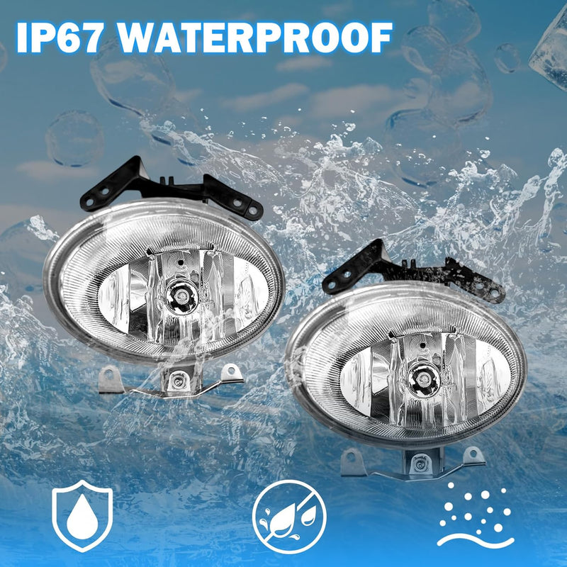 OKSIWA Fog Lights Compatible with 2007 2008 2009 Hyundai Santa Fe A Pair of Fog Light with Clear Lens Front Bumper Fog Lamps-8