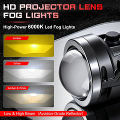 DOT Approved LED Projector Fog Light for 2005–2015 Nissan Xterra & 2010–2019 Nissan Frontier, 1 Pair-2