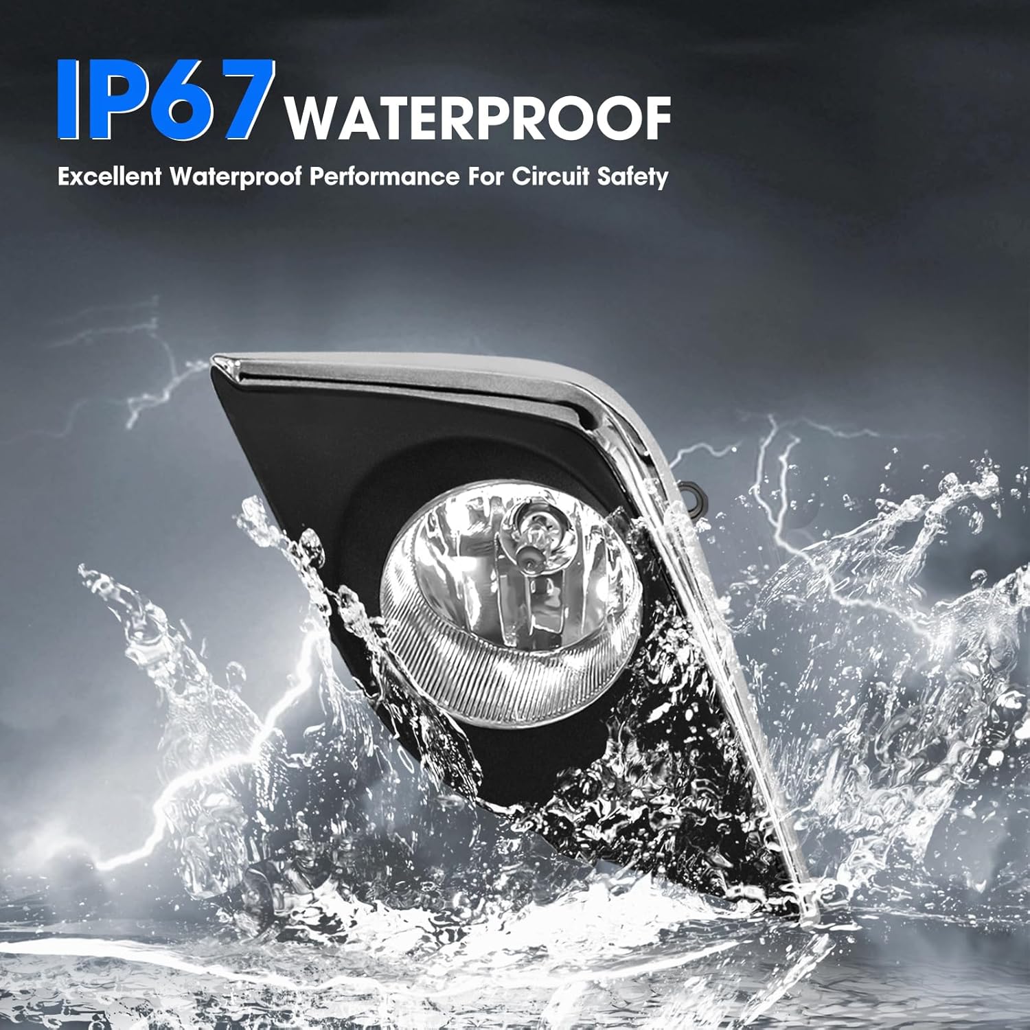 OKSIWA Fog Lights Assembly Compatible with 2014 2015 2016 Corolla/Altis CE ECO L LE, Bumper Driving Fog lamp Assembly Replacement (Halogen Fog Lights)