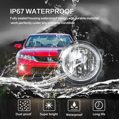 OKSIWA Fog Light Compatible With 2016 2017 2018 2019 2020 2021 Honda Civic Accord Pilot CR-Z Front Bumper Driving Fog Lamps-5