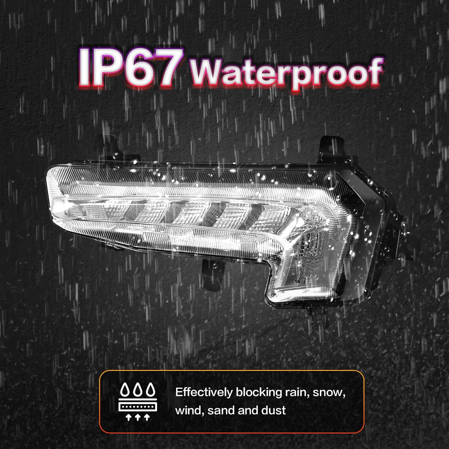 OKSIWA LED Fog Light for 2016 2017 2018 Chevy Malibu, Front Fog Lamps Clear Lens Replacement Kit, Driver Side