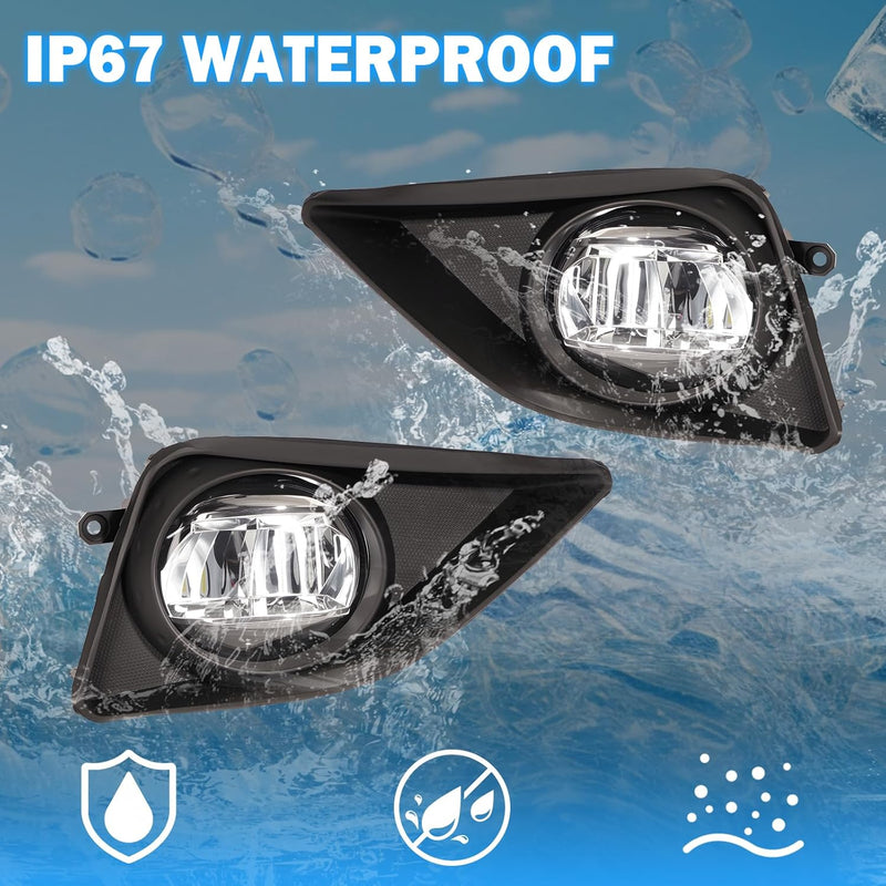 OKSIWA LED Fog Lights Compatible with 2008-2010 Toyota Corolla Bumper Driving Fog Lamps Assemblies with Switch and Wiring Harness-7