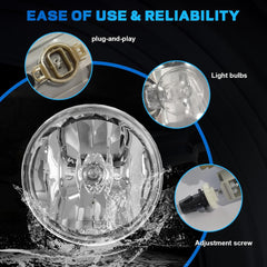 OKSIWA Fog Lights Compatible with 2015 2016 2017 2018 2019 Chevy Colorado with H16 12V 19W Driving Fog Lights Lamps-2