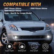 OKSIWA LED Fog Lights, Compatible with Nissan Altima Sedan 2007 2008 2009, Front Bumer Driving Light Fog Lamp Assembly Kit with Wiring Harness, Switch,Plug and Play