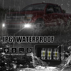 OKSIWA LED Fog Lights For 2015 2016 2017 2018 2019 2020 Ford F-150 Bumper Driving Fog Lamps Set Assembly Kit 1 Pair (Clear Lens)-2