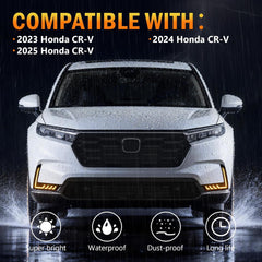 3-Color LED DRL with Startup Animation & Wiring Harness for 2023-2025 Honda CR-V White/Amber/Blue Plug & Play-7