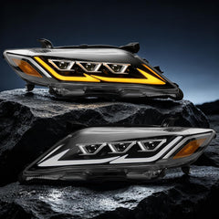 LED Projector Headlights with Startup Animation & Sequential Turn Signal for 2010-2011 Toyota Camry XV40 DRL High Low Beam Clear Lens Waterproof Plug & Play 1 Pair-1