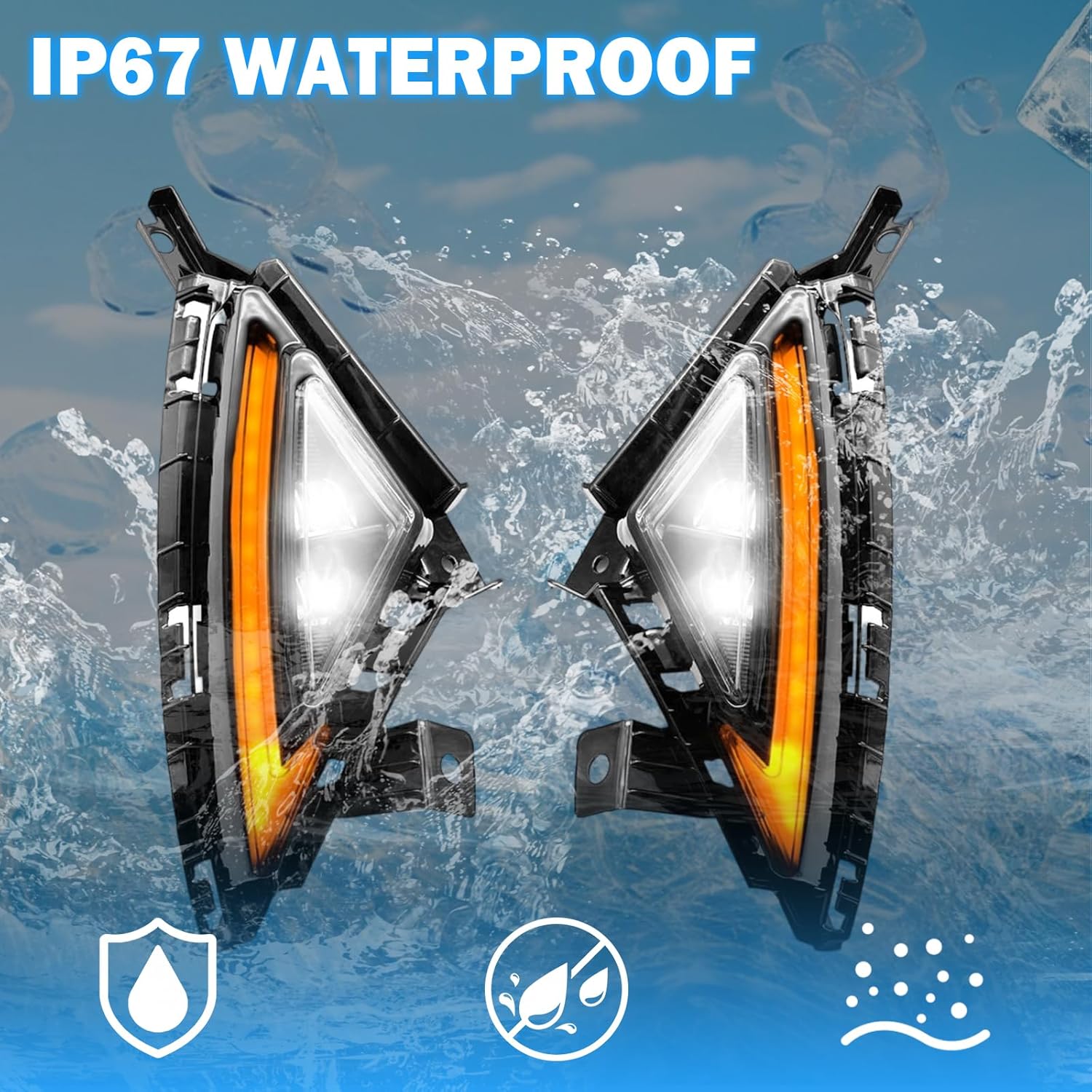 OKSIWA LED Fog Lights Compatible with 2022-2024 Hyundai Elantra with DRL Turn Signals Fog Lamps Assemblies w/Switch and Wiring Harness-8