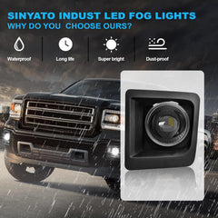 DOT Approved LED Fog Lights for 2014-2015 GMC Sierra 1500 Plug & Play-5