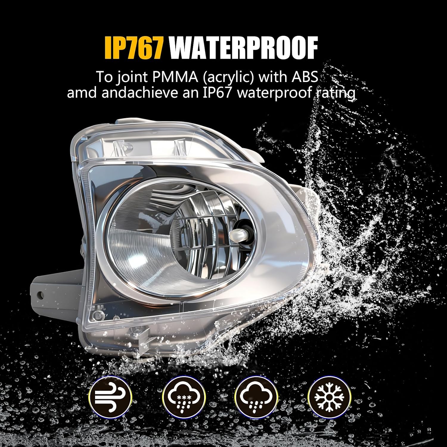 OKSIWA Fog Lights Compatible with 2010 2011 2012 Lexus ES350 Upgrade and Modified 1 Pair Fog Lamp, Fog Light Assembly