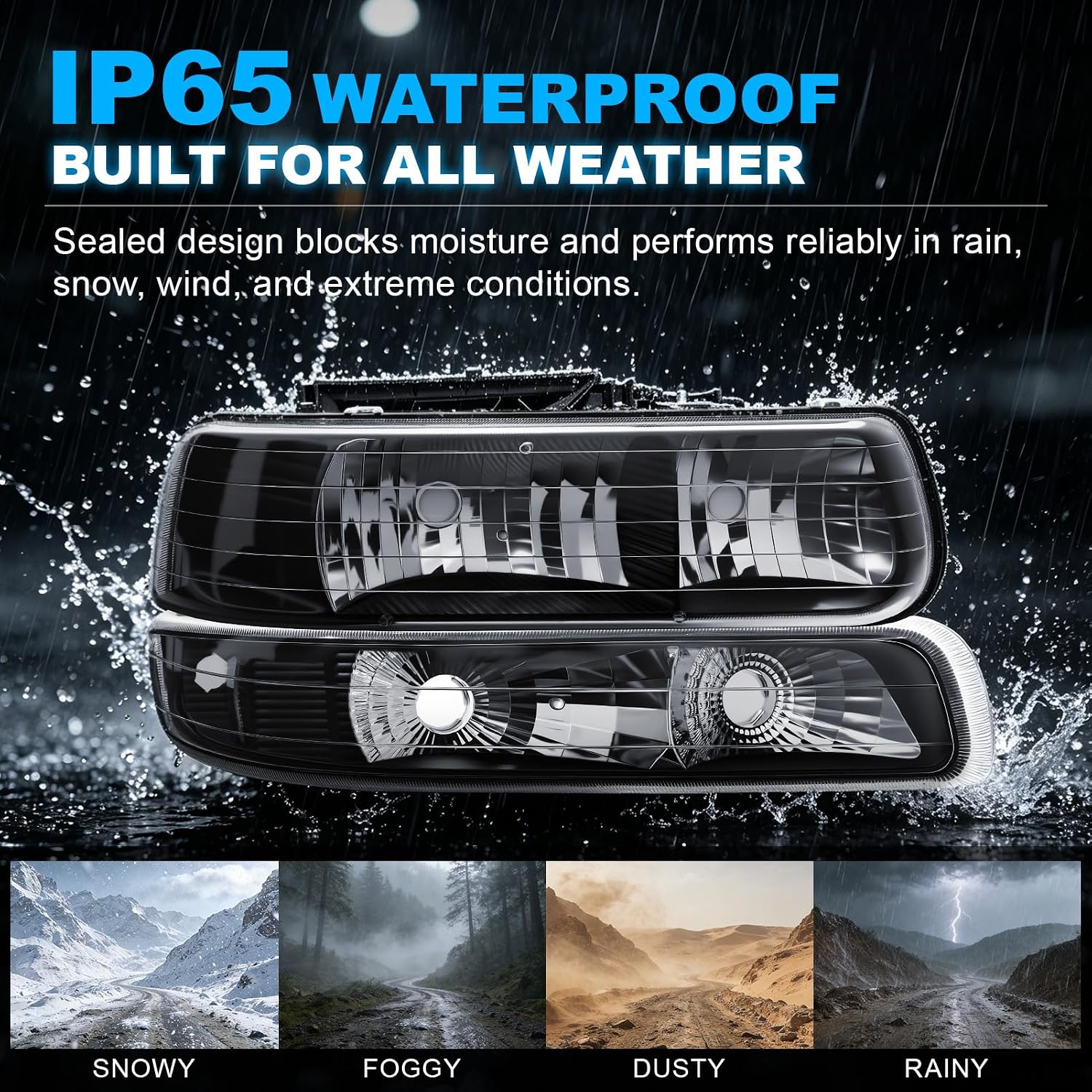 Headlight Compatible with 1999-2002 Chevy Silverado & 2000-2006 Tahoe/Suburban-6