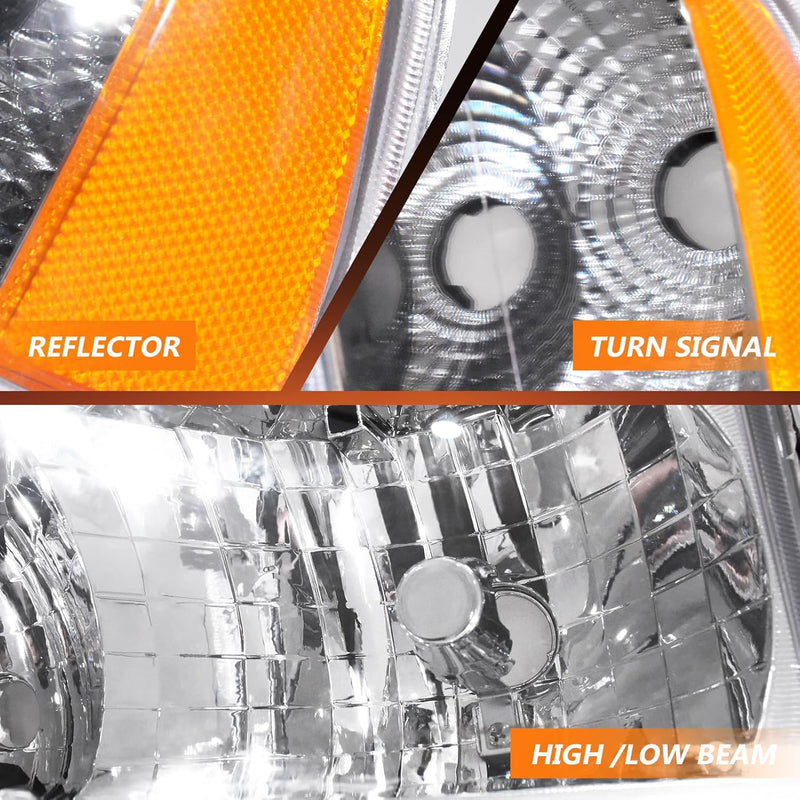 OKSIWA Headlights Assembly for Dodge Ram 1500 1994-2001,for Dodge RAM 2500 3500 1994-2002, OEM Style Replacement Headlamps, Factory Fit Headlight Housing, Plug & Play-4