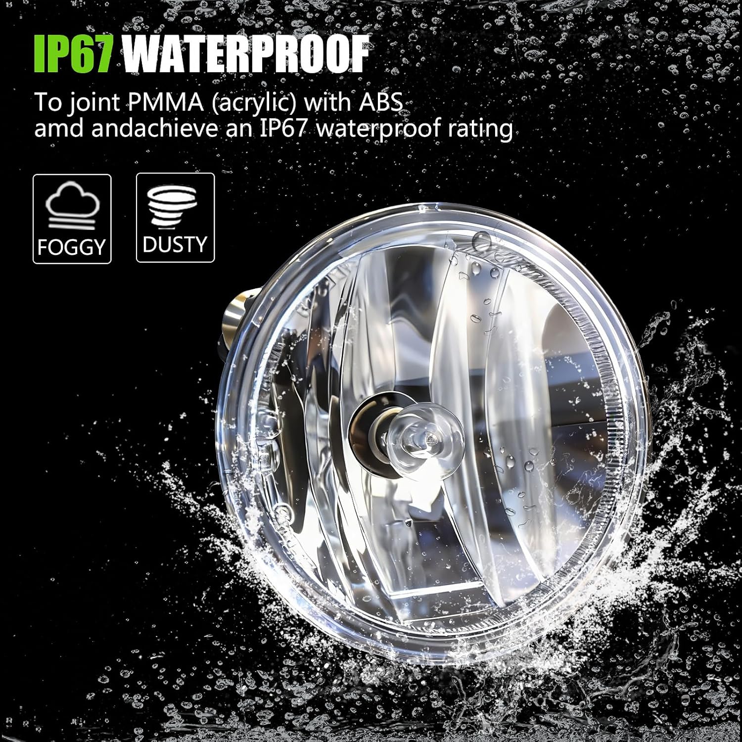 OKSIWA Fog Lights Compatible with 07-13 Chevy Avalanche 07-14 Suburban Tahoe GMC Yukon/XL 14 Sierra 1500/15 2500HD/15 3500 HD, Driving Fog Lights Assembly, Upgrade and Modified 1 Pair Fog Lamps