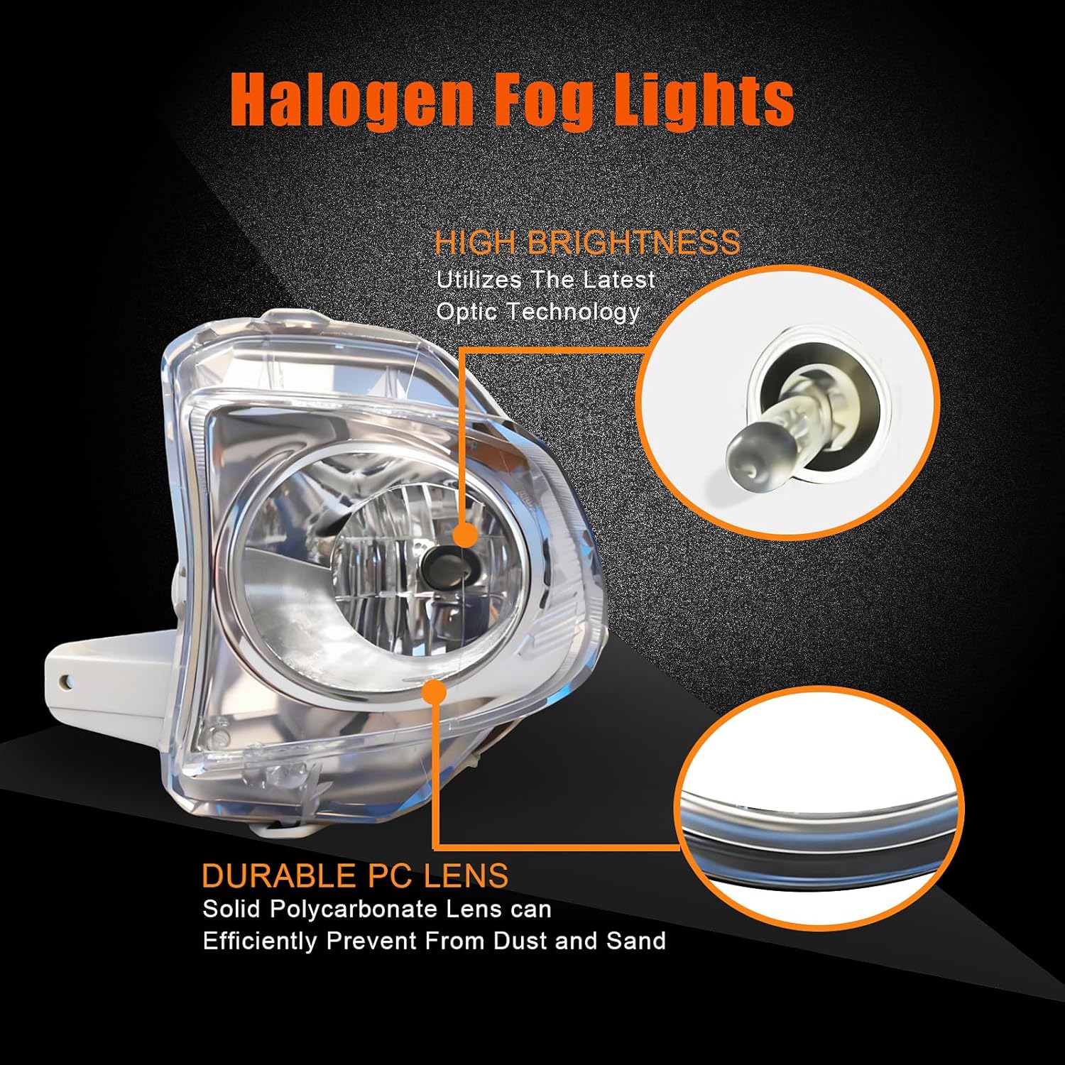 OKSIWA Fog Lights Compatible with 2010 2011 2012 Lexus ES350 Upgrade and Modified 1 Pair Fog Lamp, Fog Light Assembly-3