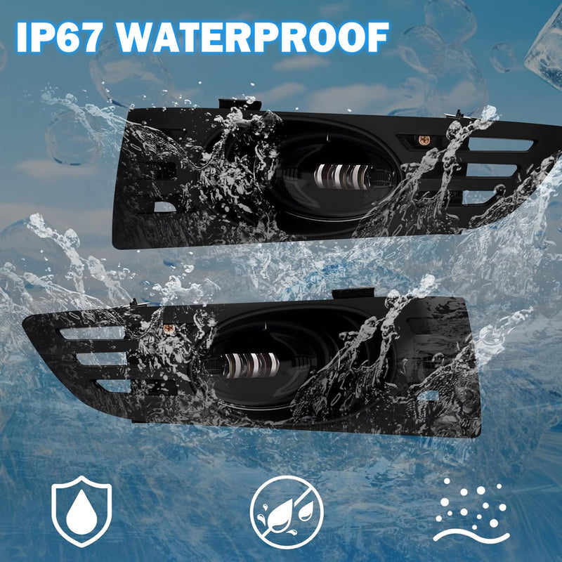 OKSIWA LED Fog Lights for Honda Accord 2003 2004 2005, Front Bumper Fog Lamps with Switch & Wiring Harness, Plug-and-Play Installation-8