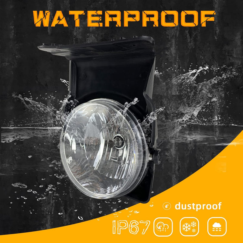 DOT Approved Halogen Fog Lights with Clear Lens for 2003-2007 GMC Sierra Plug & Play-8