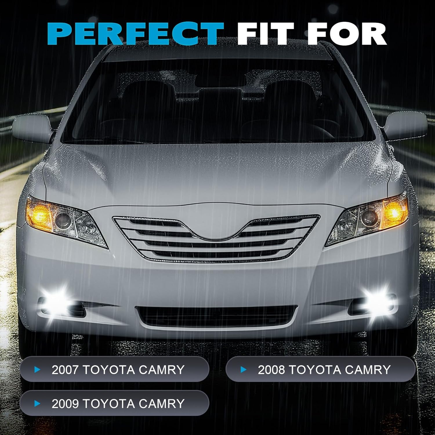 OKSIWA Led Fog Lights For Toyota Camry 2007-2009 Waterproof And Durable Fog Lights For Ty Camry With Advanced Chip For Enhanced Visibility In All Weather With Pc Housing And Upgraded Cooling System-3