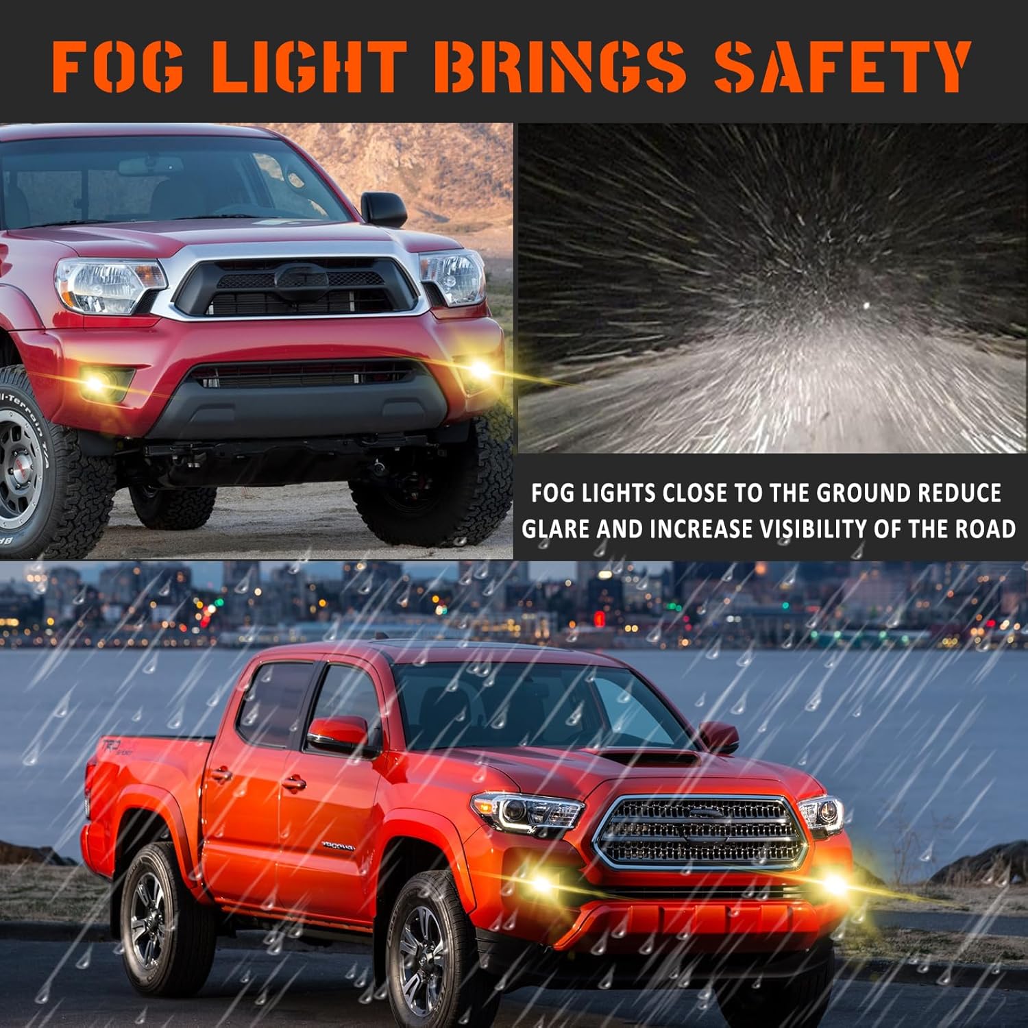 OKSIWA Fog Lights Assemblies Compatible With 2012-2015 Toyota Tacoma Bumper Driving Lamps Fog Lamps Driver Side Passenger Side-3