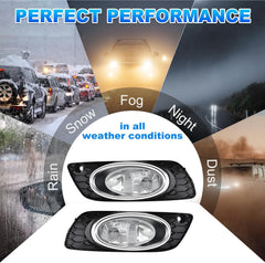 OKSIWA Fog Lights Compatible with 2012 Honda Civic 4DR Front Fog Lamps Assemblies with Switch and Wiring Harness 1 Pair of Fog Lights-6
