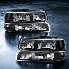 Headlight Compatible with 1999-2002 Chevy Silverado & 2000-2006 Tahoe/Suburban-1