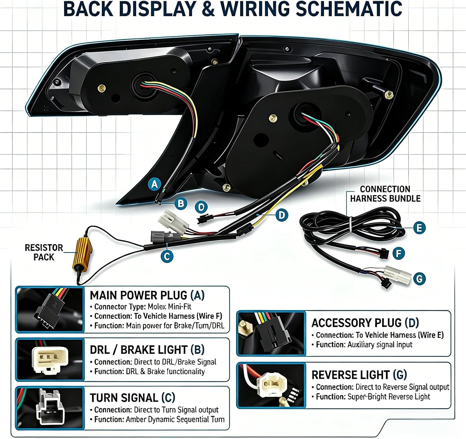 Animated Sequential LED Tail Lights for 2012-2014 Toyota Camry XV50 OEM Style Plug & Play 1 Pair-4