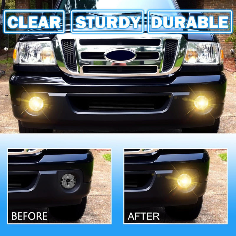 OKSIWA Fog Lights Compatible With 2007-2013 Ford Expedition / 2008-2011 Ford Ranger Front Bumper Driving Fog Lamp Kits Halogen Lights Smoked Lens-6