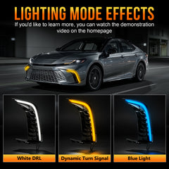 DOT Approved LED DRL Fog Lights for 2025 - 2026 Toyota Camry SE/XSE-2