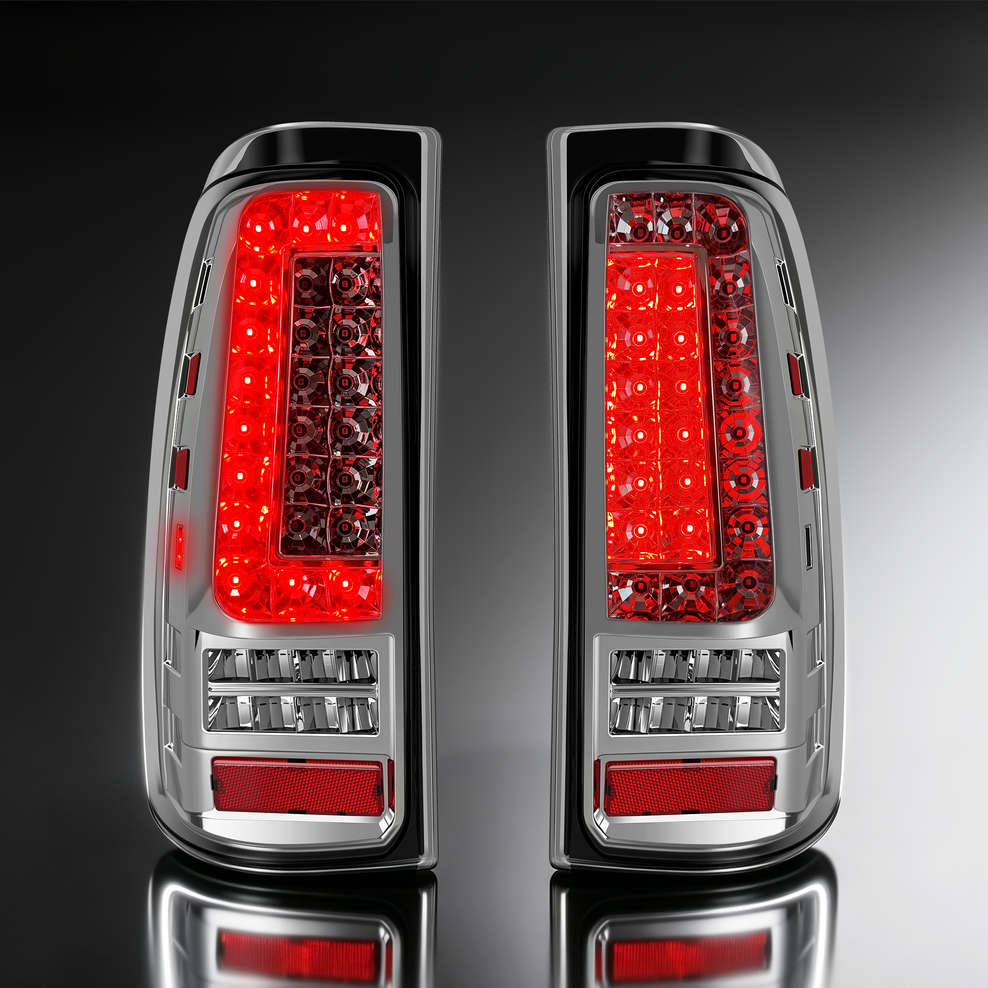 LED Tail Lights for 1999-2006 GMC Sierra & 1999-2002 Chevy Silverado Clear Lens Plug & Play-8