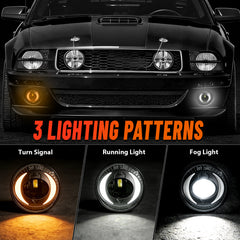 OKSIWA LED Fog Lights with DRL/Turn Signal Compatible with 07-13 Chevy Avalanche 07-14 Suburban Tahoe GMC Yukon/XL 14 Sierra 1500/15 2500HD/15 3500 HD, Driving Fog Light Assembly, Upgrade and Modified 1 Pair-2