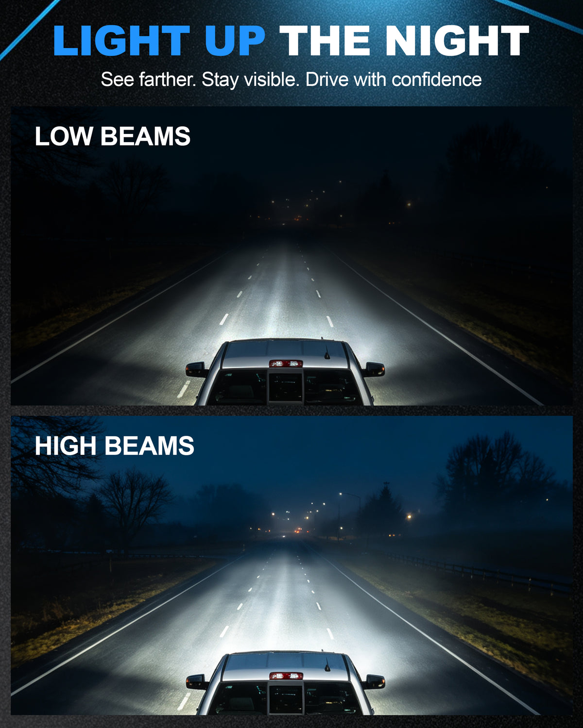 LED Dual Project Headlights Compatible with 2007-2014 Chevy Silverado-7