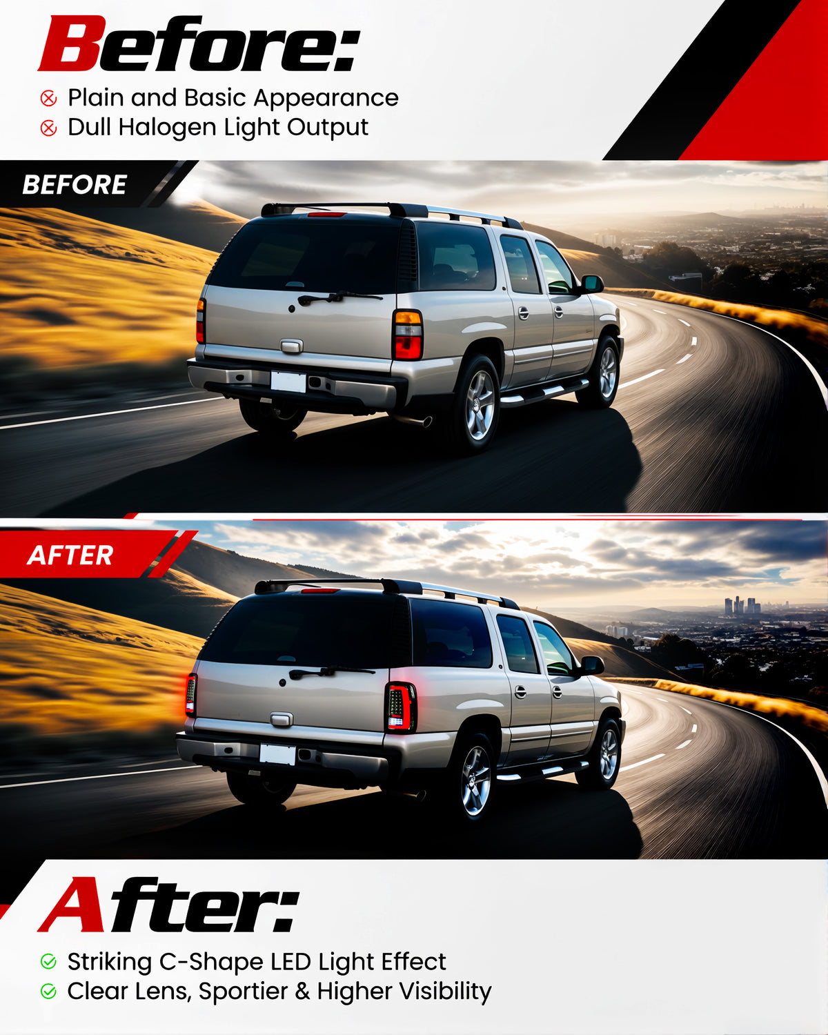 Full Led Tail Lights for 2000-2006 Chevy Suburban Tahoe ,GMC Yukon/Yukon XL ,2001-2006 Yukon Denali/Yukon XL Denali-7