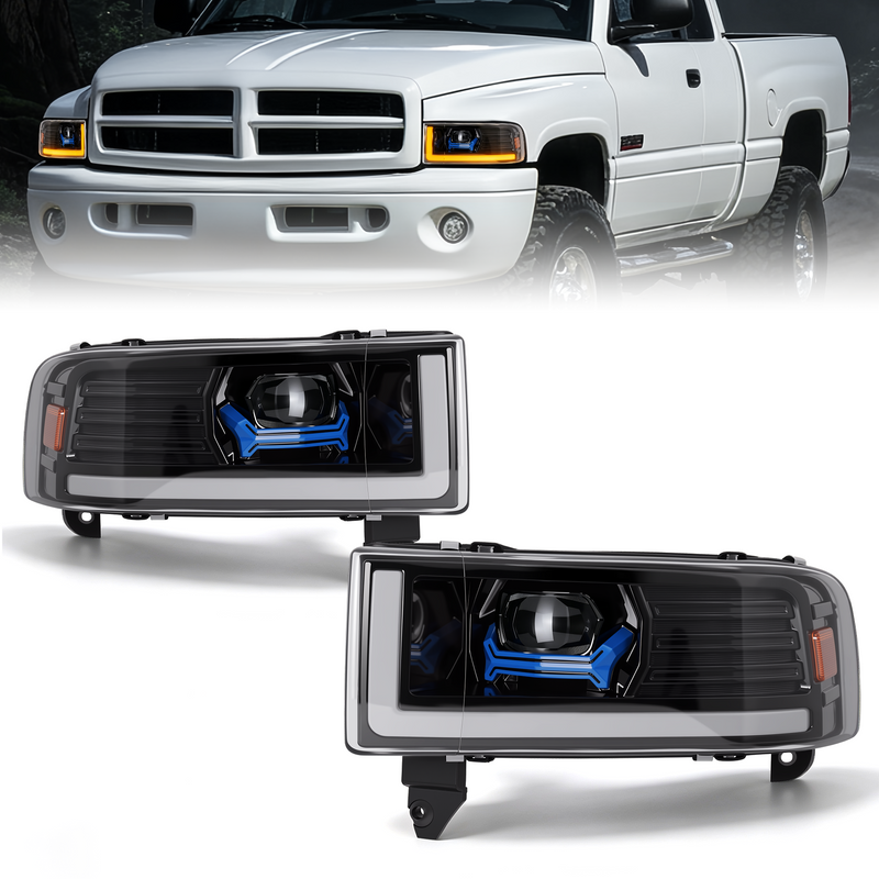 LED Headlight for 1994–2001 Dodge Ram 1500 & 1994–2002 Ram 2500 3500-1