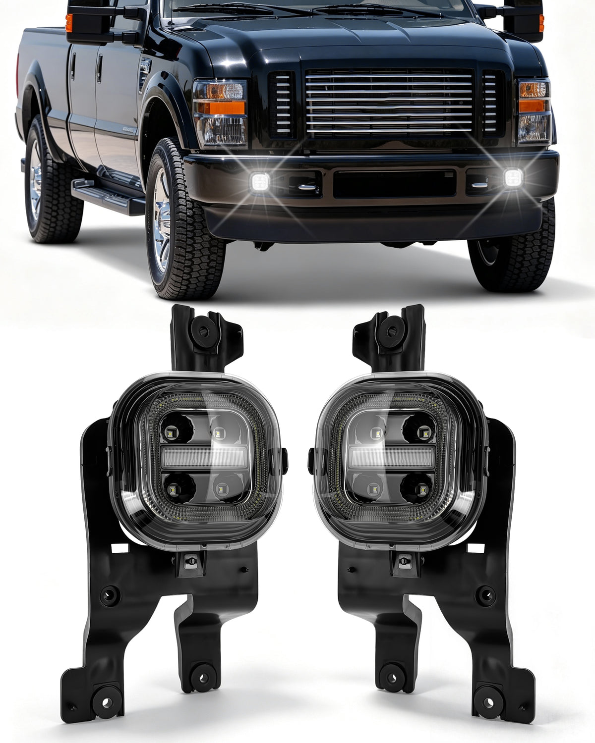 DOT Approved LED Fog Light for 2008–2010 Ford F-250 F-350 F-450 Super Duty-1