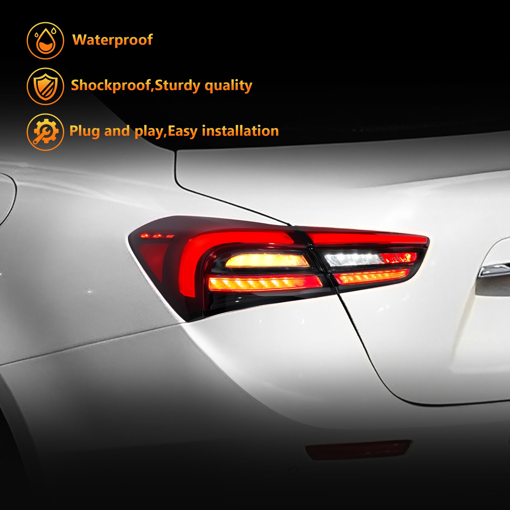 LED Tail Lights with Integrated Rear Fog Light for 2018-2022 Maserati Ghibli Waterproof Plug & Play 1 Pair-7