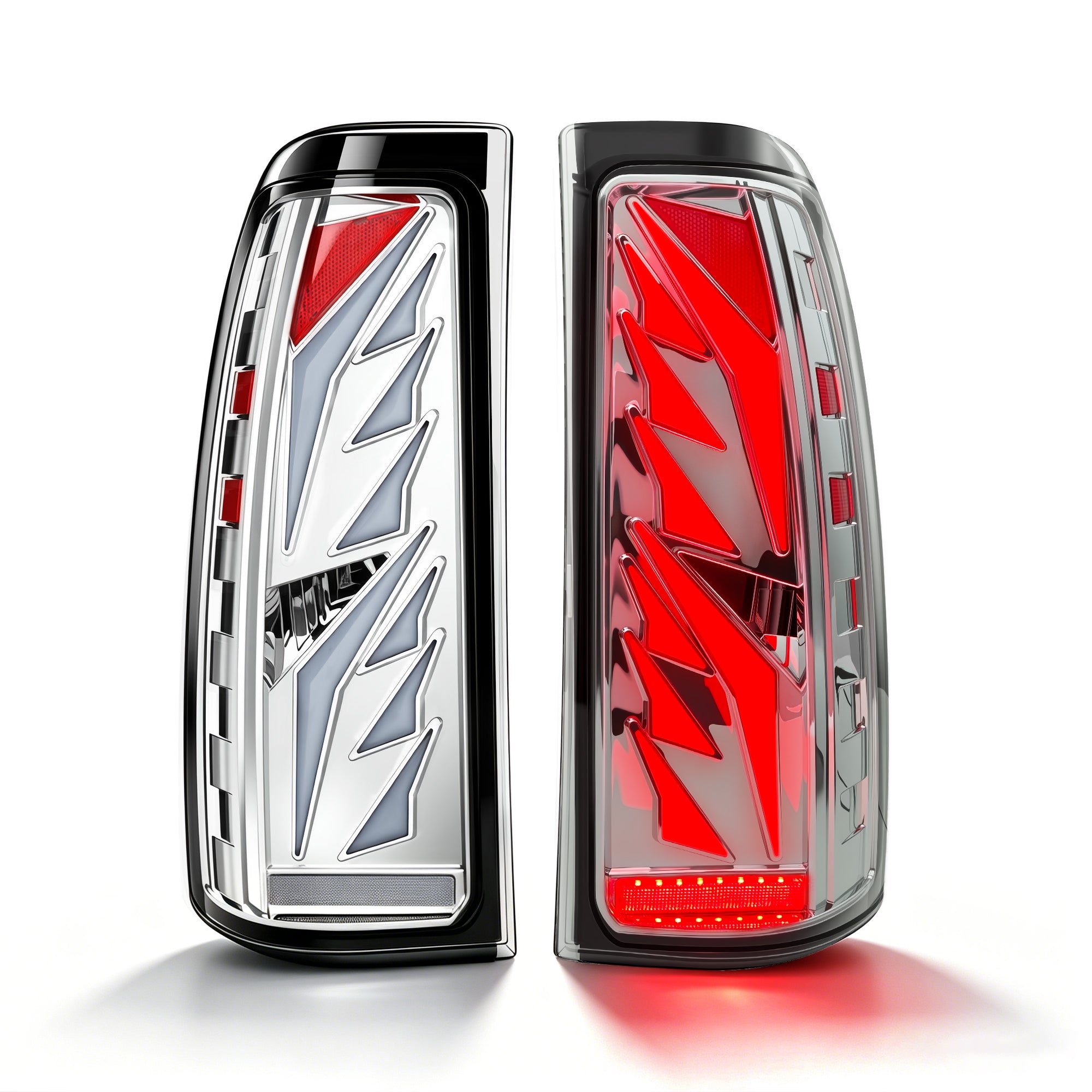 Sequential LED Tail Lights with Startup Animation for 1999-2006 GMC Sierra & 1999-2002 Chevy Silverado Clear Lens Plug & Play-8