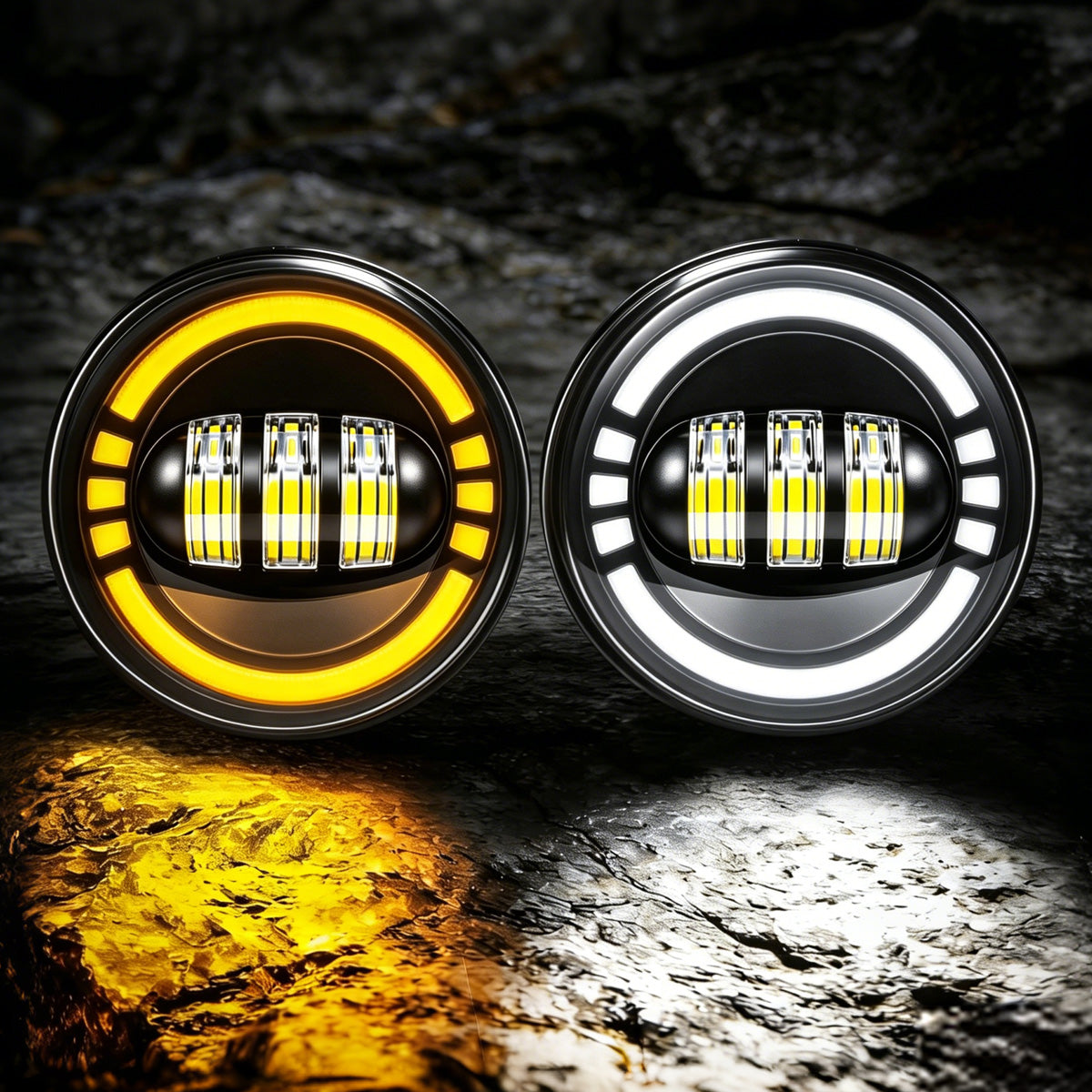 OKSIWA LED Fog Lights Assembly compatible with Toyota 2005-2011 Tacoma,2007-2013 Tundra,2004-2006 Solara,2008-2015 Sequoia Clear Lens【DRL+Turn signal】 1Pair Upgraded Modified Lamps