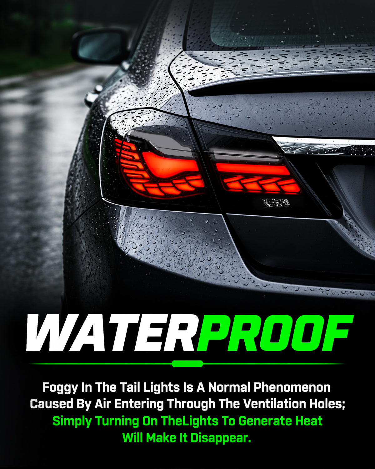 Sequential LED Tail Lights for 2013-2015 Honda Accord LX ,Plug and Play-6