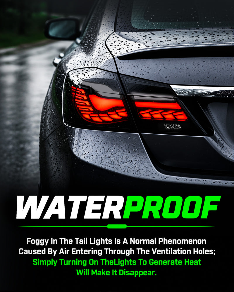 Sequential LED Tail Lights for 2013-2015 Honda Accord LX ,Plug and Play-6
