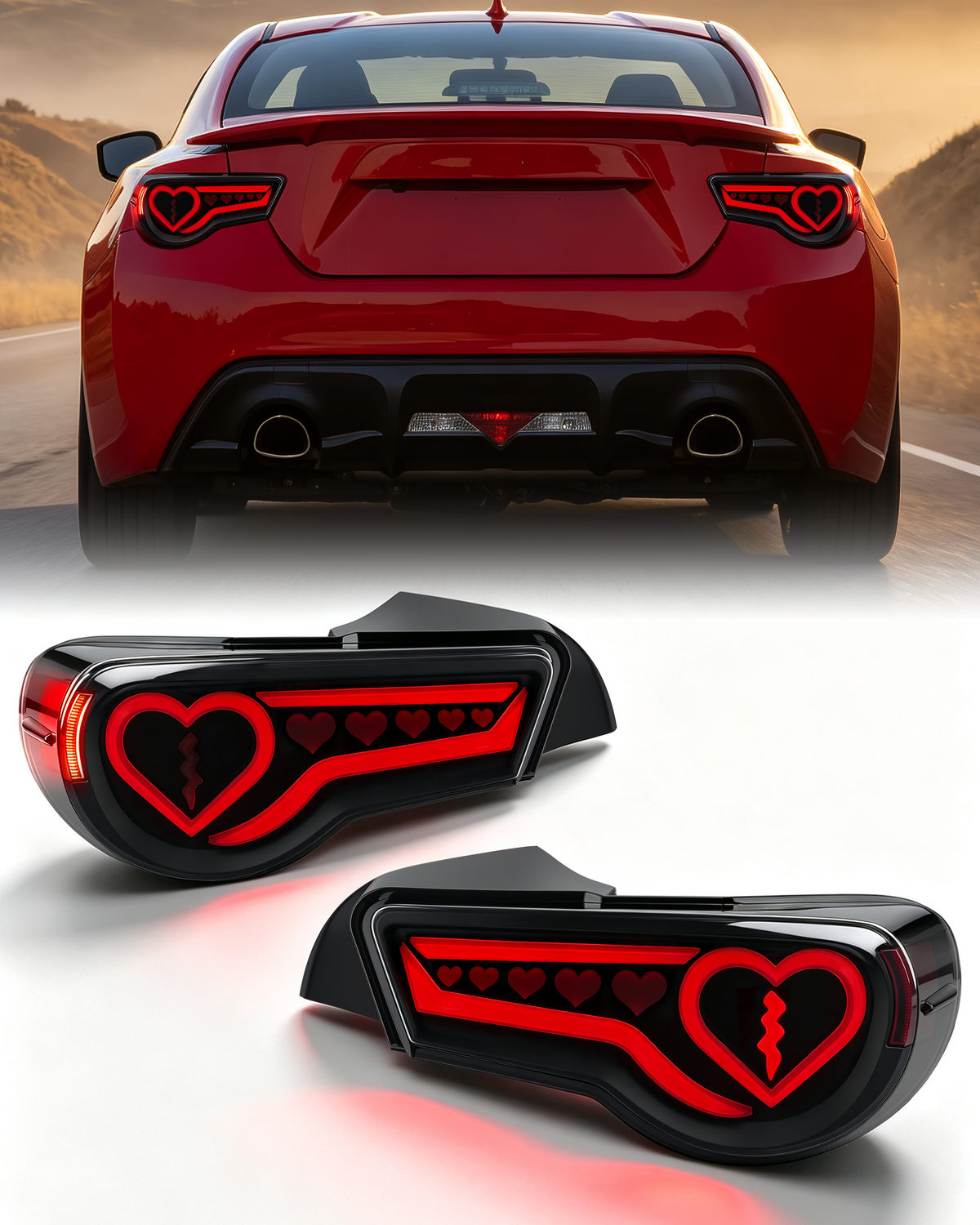 Sequential LED Tail Lights for 2013-2020 Toyota 86/Subaru BRZ,13-16 Scion FR-S