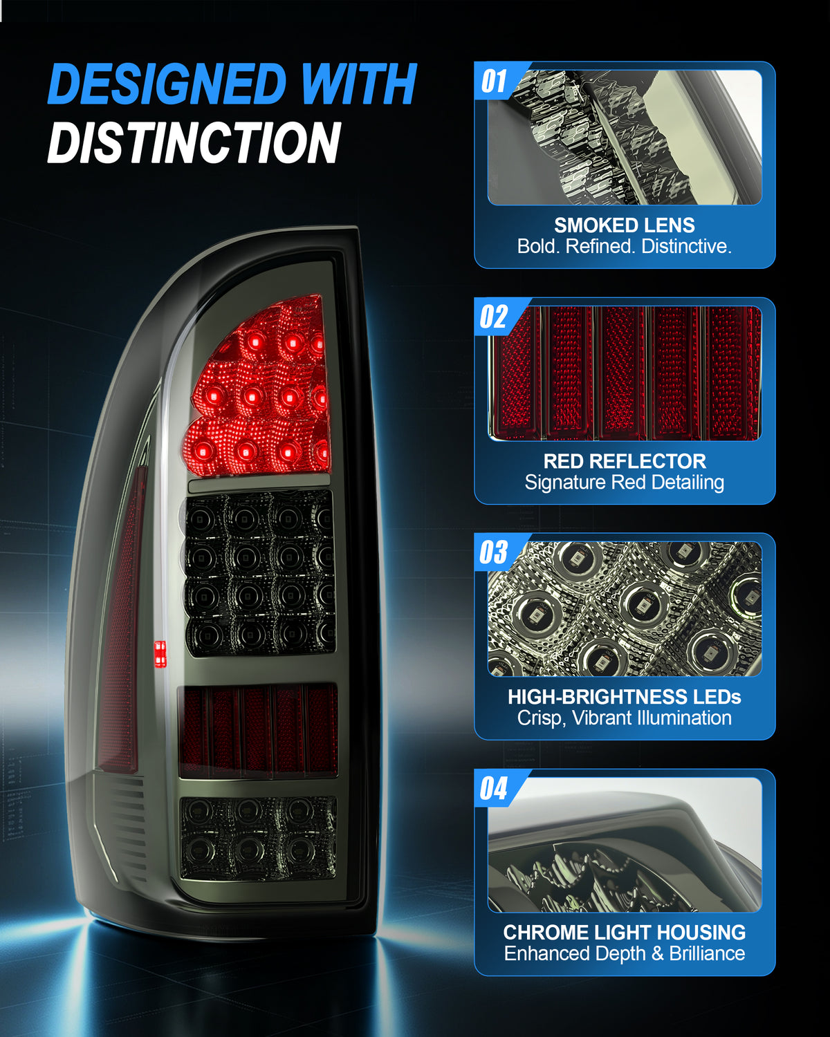 Full LED Tail Light for 2005-2015 Toyota Tacoma 2nd Gen-5