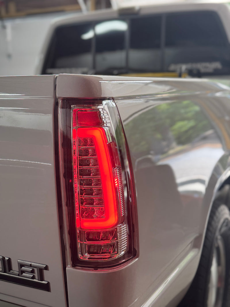 LED Tail Lights with Clear Lens for 1988-1998 Chevy GMC C/K Sierra, 92-99 Suburban Yukon, 95-99 Tahoe,Blazer,Cadillac Escalade Plug & Play-10