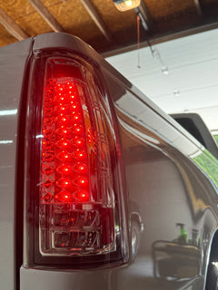 LED Tail Lights with Clear Lens for 1988-1998 Chevy GMC C/K Sierra, 92-99 Suburban Yukon, 95-99 Tahoe,Blazer,Cadillac Escalade Plug & Play-2
