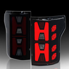 OKSIWA Sequential Full Led tail lights for 2015-2020 Ford F150 Starting Animated Rear Light Assembly, Dynamic Turn Signal,Brake Light,Reverse Light Smoked-2