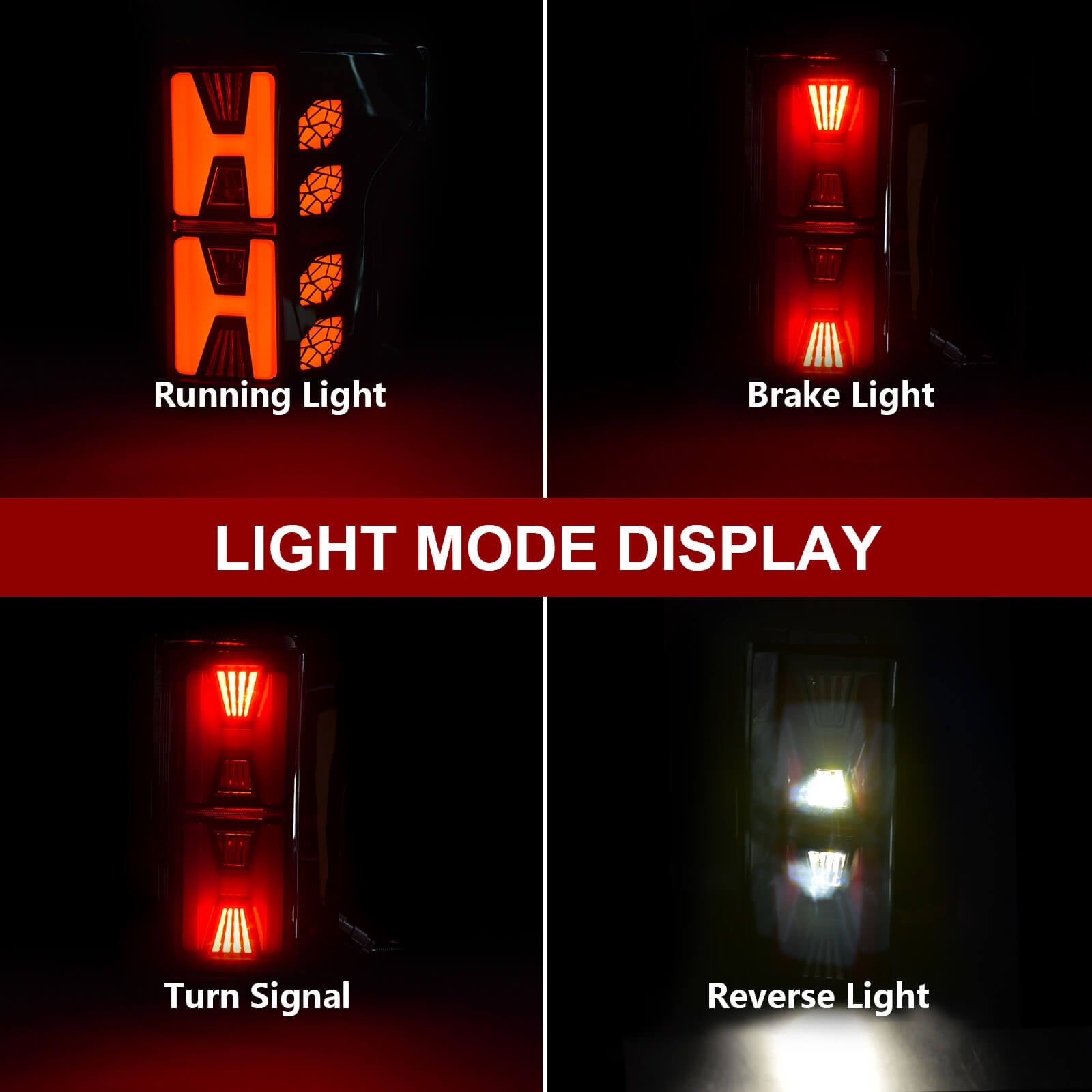 OKSIWA Sequential Full Led tail lights for 2015-2020 Ford F150 Starting Animated Rear Light Assembly, Dynamic Turn Signal,Brake Light,Reverse Light Smoked-3