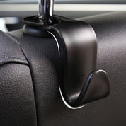 4pcs Black Car Seat Front Back Headrest Hooks Truck Coat Purse Bag Hanger Holder