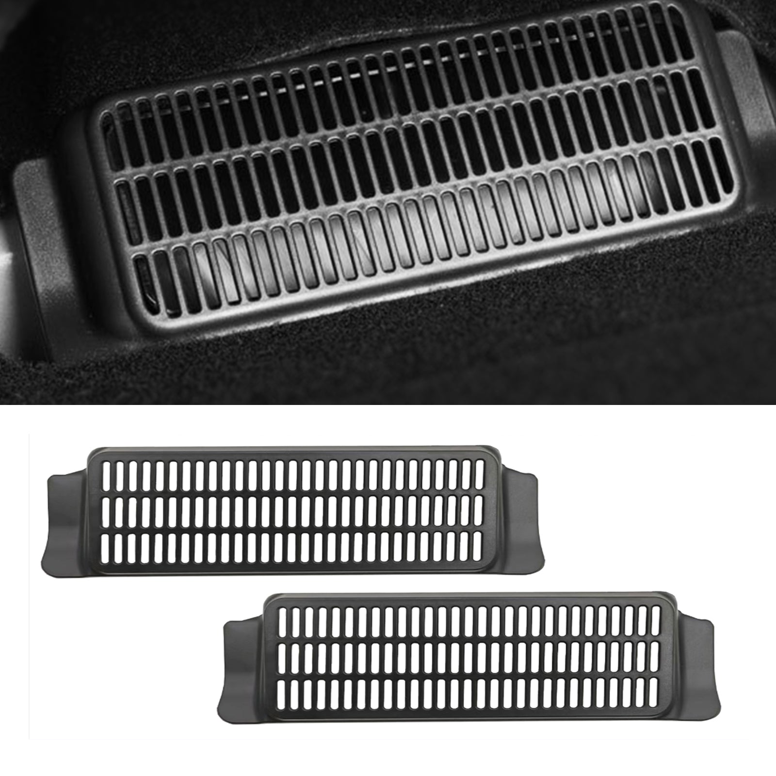 2× For 2017-2023 Tesla Model 3 Under Seat Air Flow Vent Cover Grille Protection