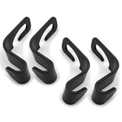 4pcs Black Car Seat Front Back Headrest Hooks Truck Coat Purse Bag Hanger Holder