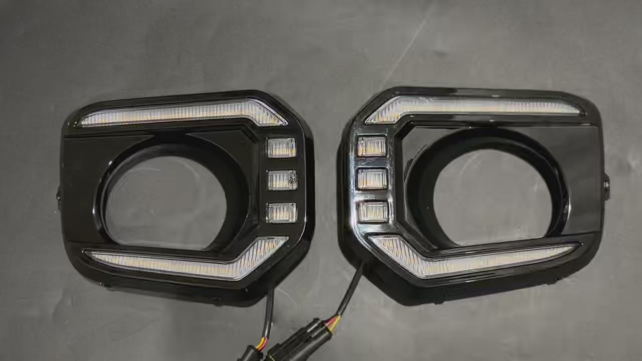 OKSIWA LED Front Bumper Fog Light for 2016-2023 Tacoma, DRL Daytime Running Lights with Amber Turn Signal, LED Fog Lamps Assemblies | 1 Pair